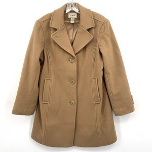 L.L. Bean Lambswool Coat Camel Color Women's 8 Petite